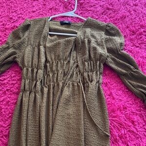 Cider Olive Long Sleeve Dress